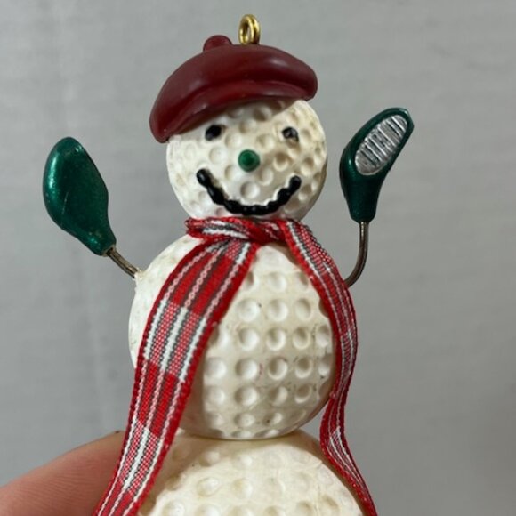 VTG 1992 Hallmark Keepsake Ornament Golf's a Ball Snowman Golf Ball Ornament - Picture 3 of 11